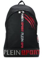 Plein Sport Logo Patch Backpack - Black