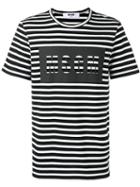 Msgm Printed Logo T-shirt, Men's, Size: Xs, Black, Cotton