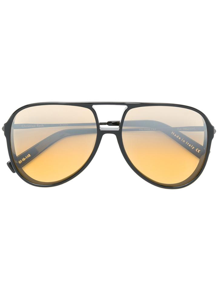 Christian Roth Eyewear Oversized Sunglasses - Black