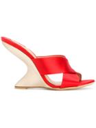 Salvatore Ferragamo Sculpted Heel Mules - Red