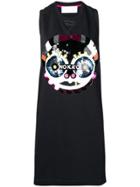 No Ka' Oi Sequin Embroidered T-shirt Dress - Black