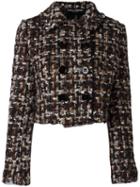 Dolce & Gabbana Tweed Jacket, Women's, Size: 42, Black, Wool/acrylic/mohair/spandex/elastane