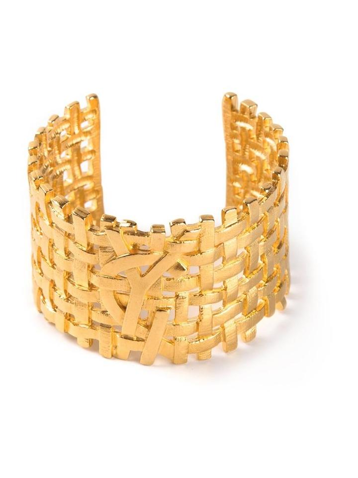 Yves Saint Laurent Vintage Logo Cuff