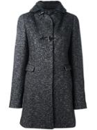 Fay Hooded Coat, Women's, Size: Xl, Black, Cotton/polyamide/wool