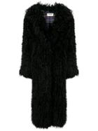 Yves Salomon Meteo Lamb Fur Overcoat - Black