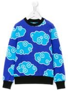 10x10 An Italian Theory Kids - Cloud Print Sweatshirt - Kids - Cotton - 10 Yrs, Pink/purple