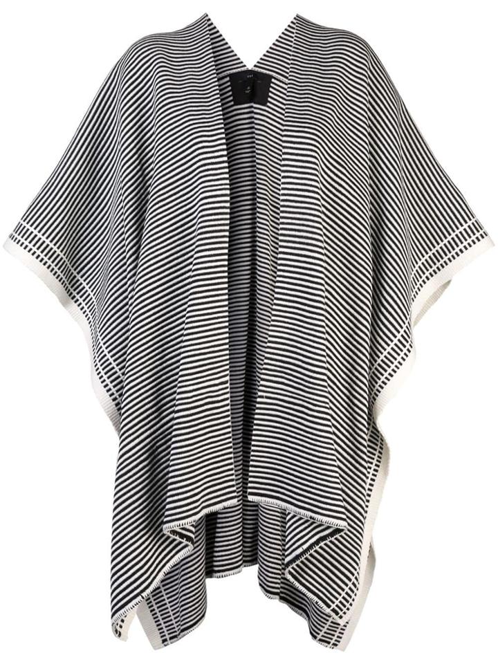 Voz Full Stripe Knitted Duster - Black