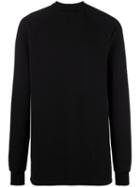 Rick Owens Drkshdw Long Baseball Sweatshirt, Men's, Size: Xl, Black, Cotton