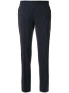 Alberto Biani Striped Fitted Trousers - Blue