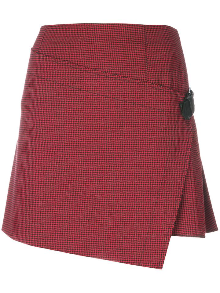 Helmut Lang Asymmetric Mini Skirt - Red
