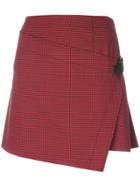 Helmut Lang Asymmetric Mini Skirt - Red