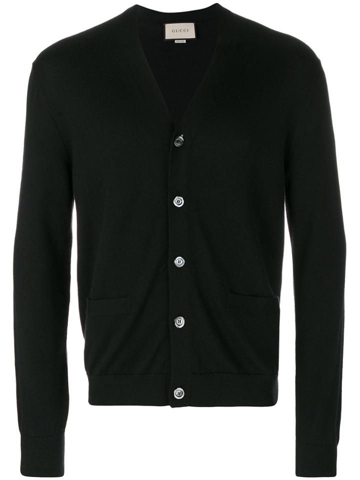Gucci V-neck Cardigan - Black