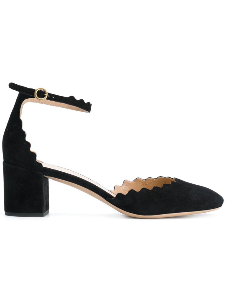 Chloé Lauren Ankle Strap Pumps - Black
