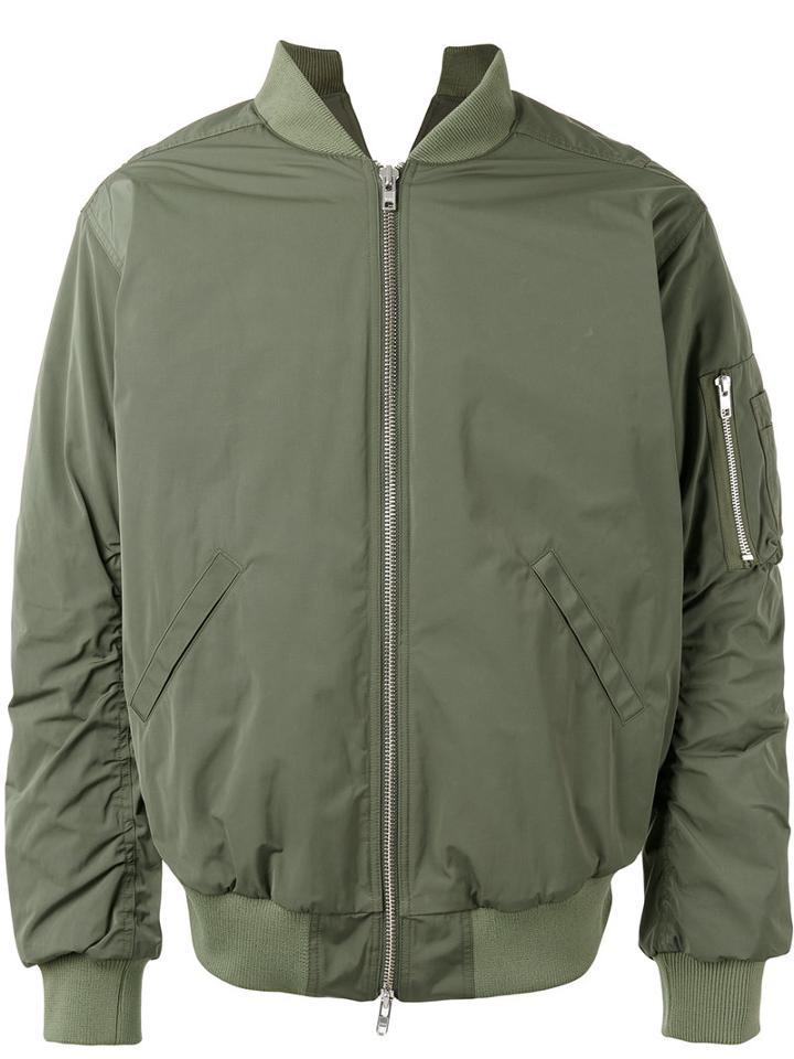 Martine Rose Zip Pocket Bomber Jacket, Adult Unisex, Size: Small, Green, Nylon