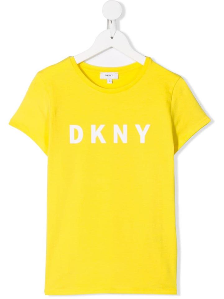 Dkny Kids Yellow Logo T-shirt