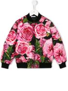 Dolce & Gabbana Kids Rose (pink) Print Jacket, Girl's, Size: 6 Yrs