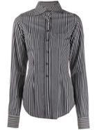 Romeo Gigli Pre-owned 1997 Fitted Striped Shirt - White