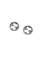 Gucci Interlocking Logo Earrings - Metallic
