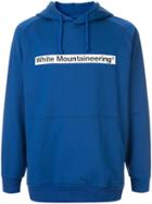 White Mountaineering Logo Patch Drawstring Hoodie - Blue
