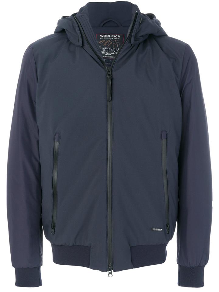 Woolrich Zipped Hooded Jacket - Blue