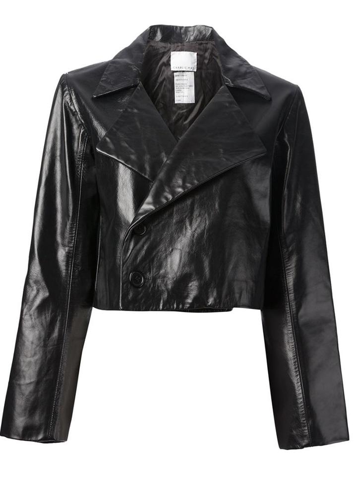 Charlie May Cropped Leather Jacket