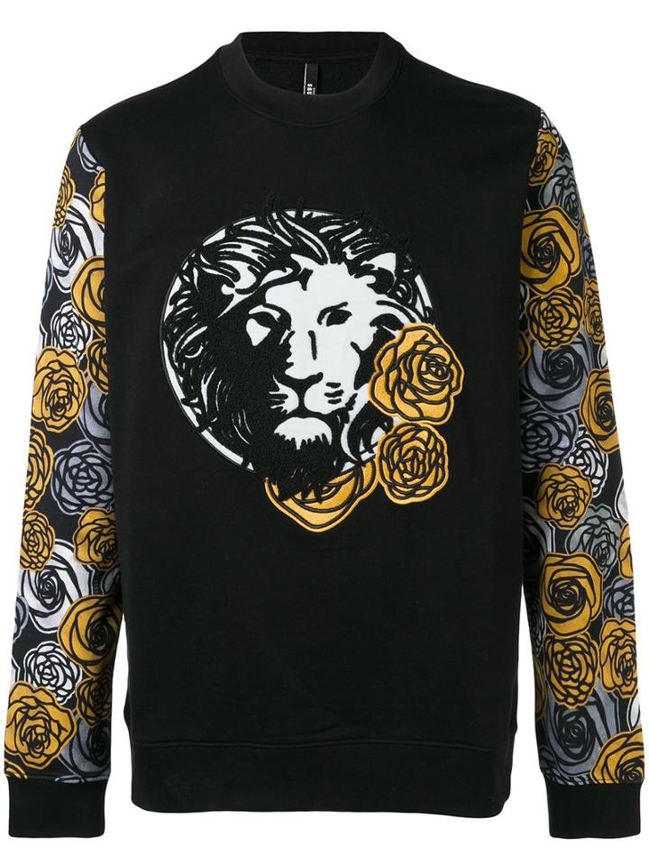 Versus Printed Sweatshirt, Men's, Size: Small, Black, Cotton