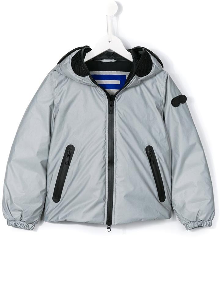 Ai Riders On The Storm Kids Masked Puffer Jacket, Boy's, Size: 6 Yrs, Grey