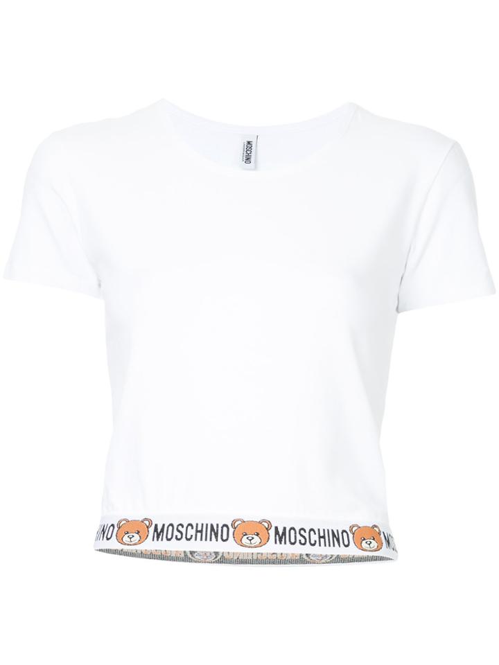 Moschino Logo Printed T-shirt - White