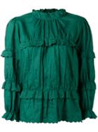 Isabel Marant Étoile Daniela Blouse, Women's, Size: 38, Green, Linen/flax/polyester