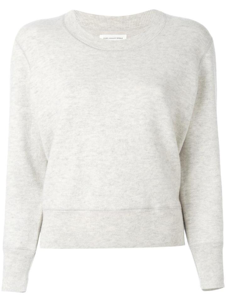 Isabel Marant Étoile 'cooper' Knit Sweatshirt, Women's, Size: 36, Grey, Cotton/polyamide/viscose/spandex/elastane