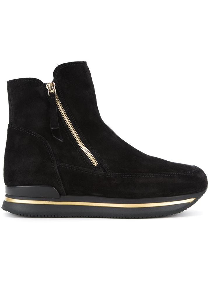 Hogan Zipped Ankle Boots