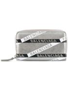 Balenciaga Everyday Zip-around Card Holder - Silver