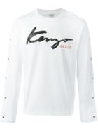 Kenzo Signature Print Sweatshirt, Men's, Size: L, White, Cotton