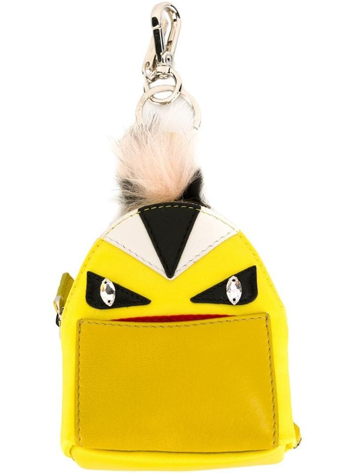 Fendi Bag Bugs Backpack Bag Charm - Yellow