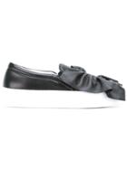 Joshua Sanders Oversized Bow Platform Sneakers - Black