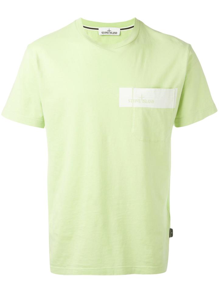 Stone Island Chest Pocket T-shirt, Men's, Size: Medium, Green, Cotton