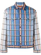 J.w.anderson - Check Canvas Jacket - Men - Cotton/calf Leather/polyamide - 46, Blue, Cotton/calf Leather/polyamide