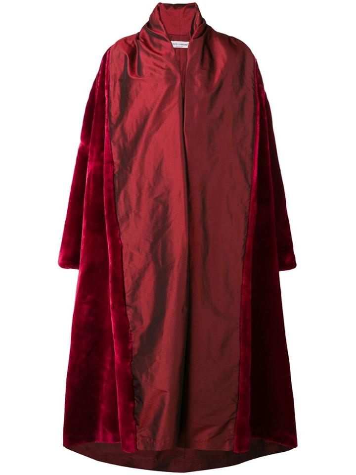 Dolce & Gabbana Vintage 1990 Oversized Coat - Red