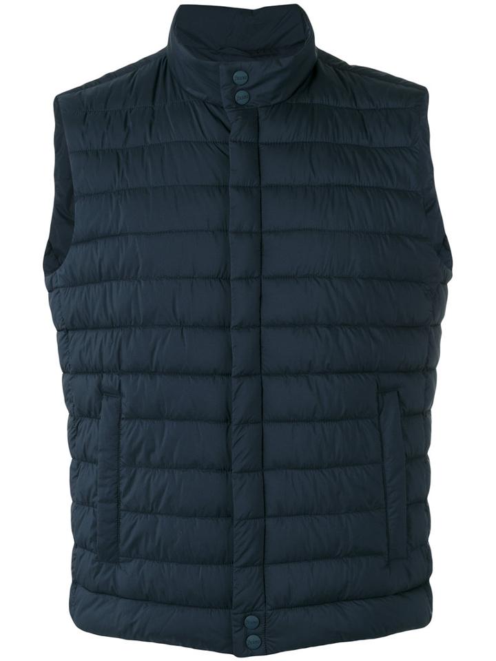 Herno Gilet Jacket, Men's, Size: 50, Blue, Polyamide/polyurethane