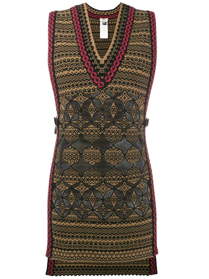 Fendi Embroidered Knitted Vest - Multicolour