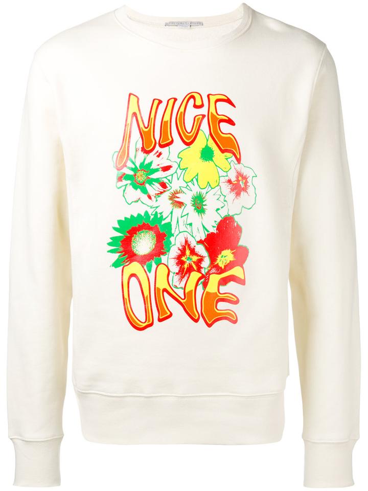 Stella Mccartney Nice One Sweatshirt, Men's, Size: Medium, White, Cotton