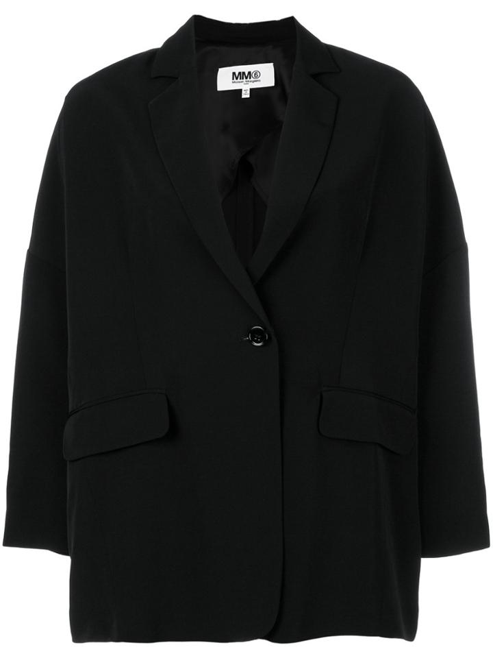 Mm6 Maison Margiela Oversized Boxy Blazer - Black