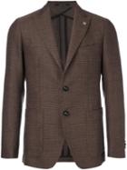 Tagliatore Two Button Blazer, Men's, Size: 48, Brown, Cupro/virgin Wool