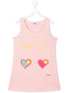 Moschino Kids Heart Print Tank Top, Girl's, Size: 12 Yrs, Pink/purple