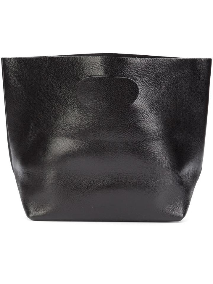 Hender Scheme Wide 'not Eco' Tote, Adult Unisex, Black, Leather