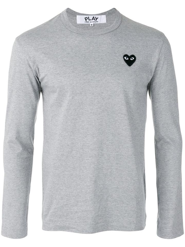 Comme Des Garçons Play - Long Sleeve T-shirt - Men - Cotton - M, Grey, Cotton
