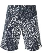 Lardini Paisley Print Tie Waist Deck Shorts