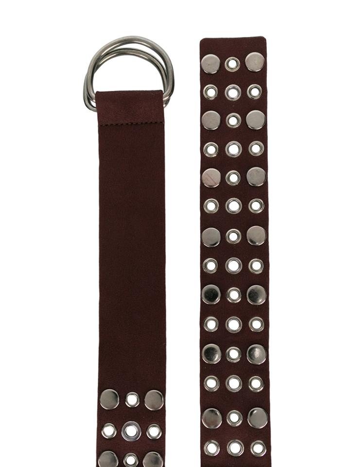 Pinko Studded Buckle Belt - Brown