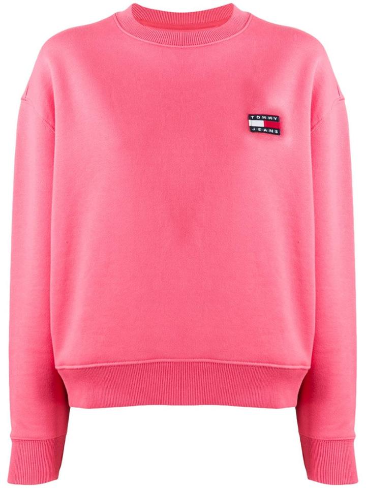 Tommy Jeans Embroidered Logo Sweater - Pink