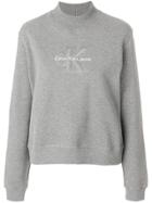 Ck Jeans Mock Neck Sweatshirt - Grey